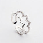 Bague Vague Diamant Double Couche
