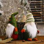 Figurine Elfe de Noël Vert Vieil Homme Sans Visage