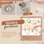 Ensemble de Boutons de Broche de Couverture de Perles (10 pièces)