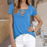 T-shirt Sexy à Encolure en V