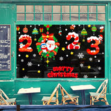 Autocollants de fenêtre de Noël, décoration réutilisable double face