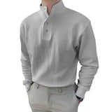 Polo homme col montant et manches longues