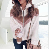 Manteau en laine contrastée