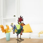 Statue drôle de coq de jardin