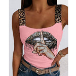 T-shirt Débardeur Imprimé Sexy Pour Femmes
