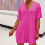 Ensemble Top & Short à manches chauve-souris et col en V
