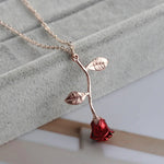 Collier Pendentif Rose 3D