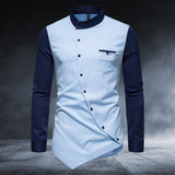 Chemise casual homme contrastée