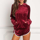 Survêtement 2 Pièces en Velours pour Femme