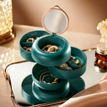 Boîte de Rangement Rotative Multicouche pour Bijoux