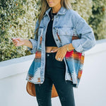 Veste en jean vintage femme avec poches