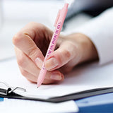 Stylos à bille Girl Power colorés doux au toucher (5 pièces)