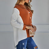 Chemise à empiècement contrastant à encolure en V