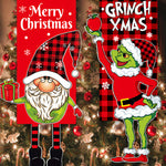 Décoration de Noël Drapeau de Jardin de Poupée Sans Visage Grinch Suspendu