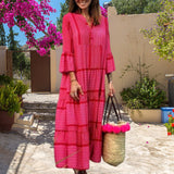 Robe de villégiature à manches évasées