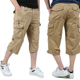 Pantalon décontracté en coton multi-poches pour homme