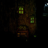 Décoration de Fenêtres Lumineuses en Arbre de Résine de Jardin