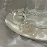 Boucles d'Oreilles Brossées en Forme de C