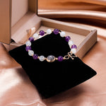 Bracelet Améthyste Blanc Clair de Lune