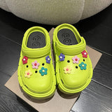 Adorables sandales de plage antidérapantes à fleurs