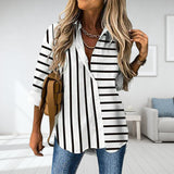 Chemisier décontracté à imprimé rayé