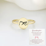 Bague réglable romantique avec motif main dans la main