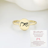 Bague réglable romantique avec motif main dans la main