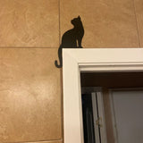 Décoration de coin de porte Halloween chat noir