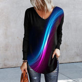 Haut à Manches Longues avec Imprimé Dégradé