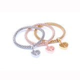 Ensemble de bracelets "Arbre de Vie" avec pendentif coeur (3 couleurs/ensemble)
