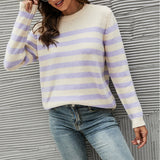 Pull Ras Du Cou Rayé