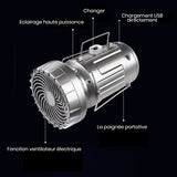 Lampe De Camping Extérieure Á DEL Avec Ventilateur