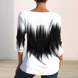 Haut à Manches Longues Avec Imprimé Ombre et Découpe