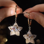 Boucles d'oreilles étoile en cristal scintillant