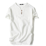 T-shirt d'été en lin pour hommes