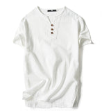 T-shirt d'été en lin pour hommes