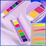 Palette de maquillage fluorescent soluble dans l'eau