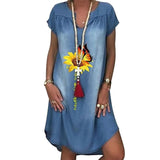 Robe Décontractée à Motif Imprimé pour Dames