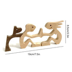 Amoureux des animaux - Ornements de table en bois sculpté