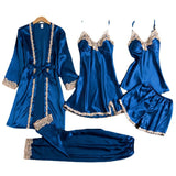 Pyjama sexy en soie 5 pièces