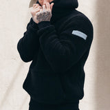 Pull en peluche à la mode pour hommes avec une capuche