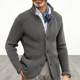 Manteau en Tricot à Col Montant pour Hommes