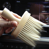 Brosse à poussière de voiture en bois