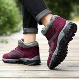 Raquettes à Neige Doublées de Fourrure Chaude pour Couple