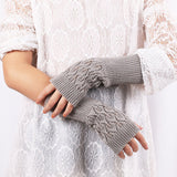 Réchauffeurs Tricot Mittens Demi-Doigt Gants