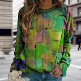 Sweat Ample à Capuche Imprimé