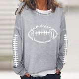 T-shirt décontracté à manches longues Gameday Football Lover pour femme