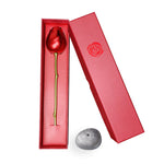 Boîte à bijoux en alliage d'aluminium avec rose