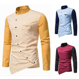 Chemise casual homme contrastée