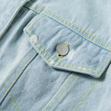 Denim Veste décontractée avec broderie - ciaovie